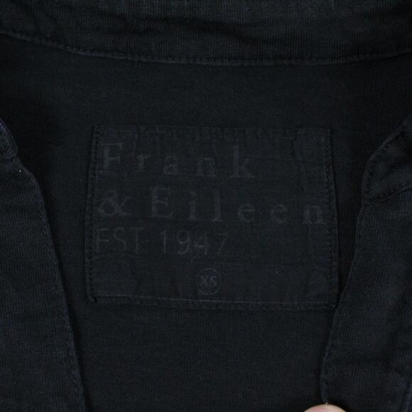 Frank Eileen Dress XS Nicole Henley Polo Long Sleeve Jersey Black Casual Chic - Picture 7 of 12